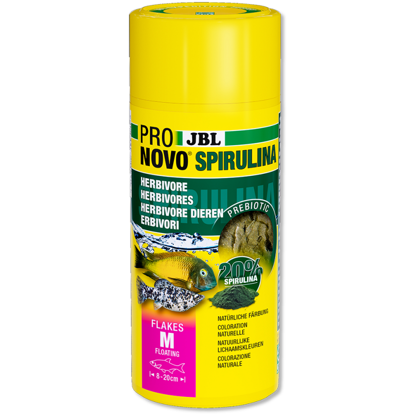 JBL - Pronovo Spirulina Flackes M - 250ml - Spirulina pahuljice za ribe