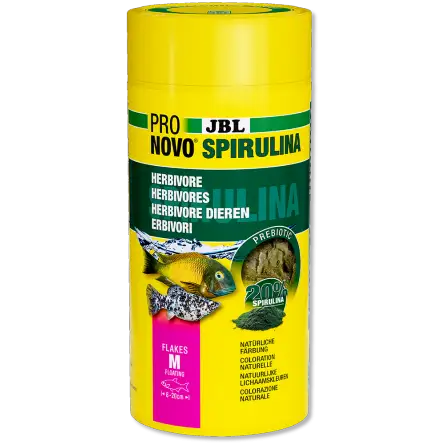 JBL - Pronovo Spirulina Flackes M - 1000ml - Flocons à la spiruline pour poissons