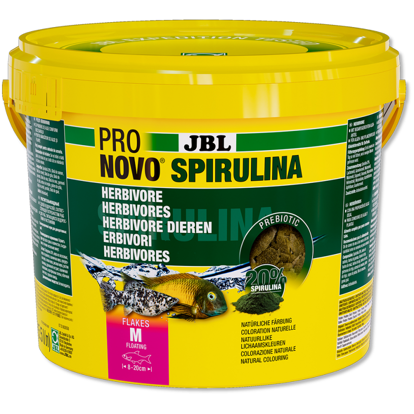 JBL - Pronovo Spirulina Flackes M - 5500ml - Spirulina pahuljice za ribe