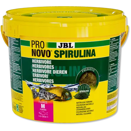 JBL - Pronovo Spirulina Flackers M - 5500ml - Spirulina-Flocken für Fische