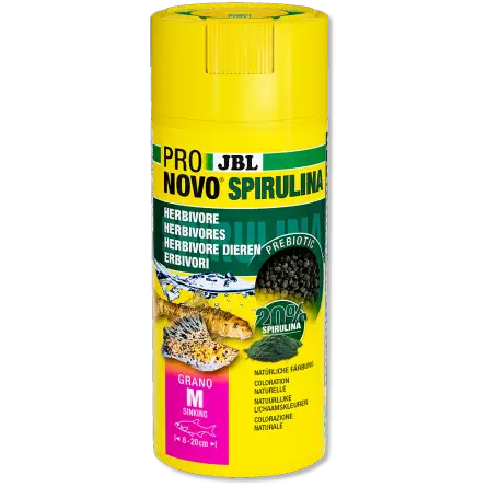 JBL - Pronovo Spirulina Grano M - 250ml - Espirulina en gránulos para peces