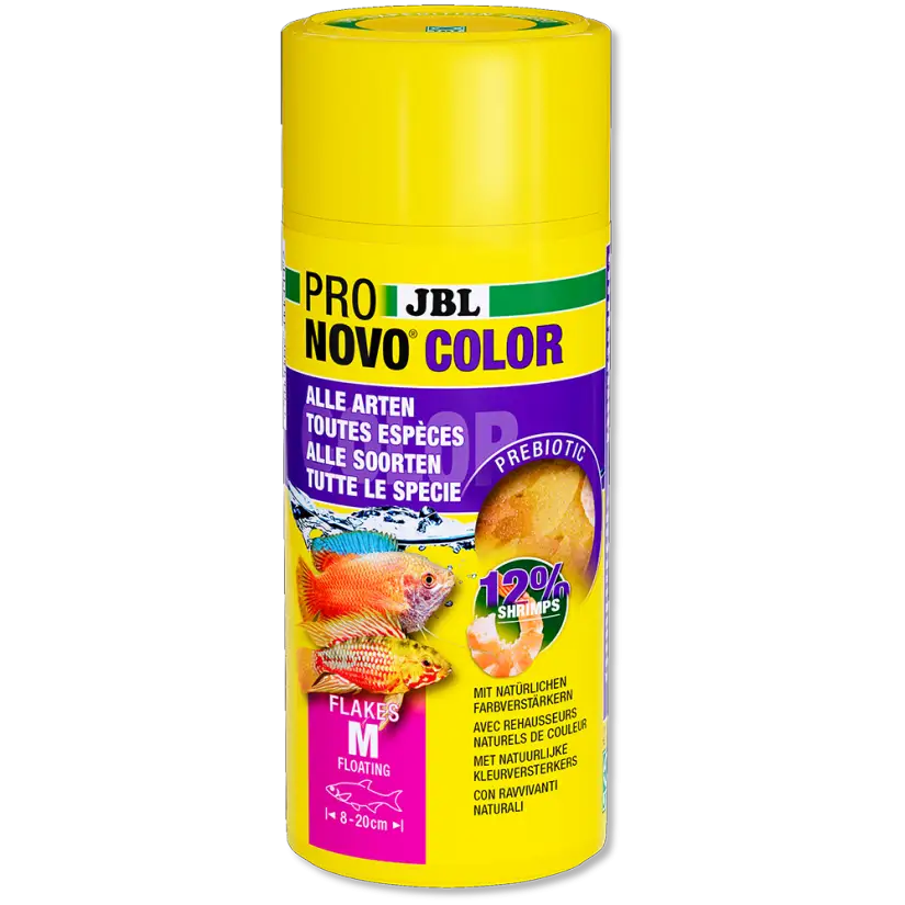 JBL - Pronovo Color Flackes M - 250ml - Copos de color especiales para peces