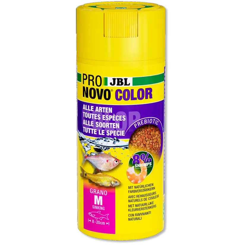 JBL - Pronovo Color Grano M - 250ml - Spezielles Farbgranulat für Fische