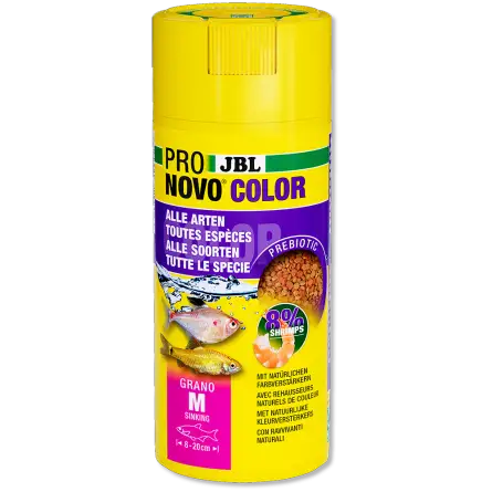 JBL - Pronovo Color Grano M - 250ml - Spezielles Farbgranulat für Fische