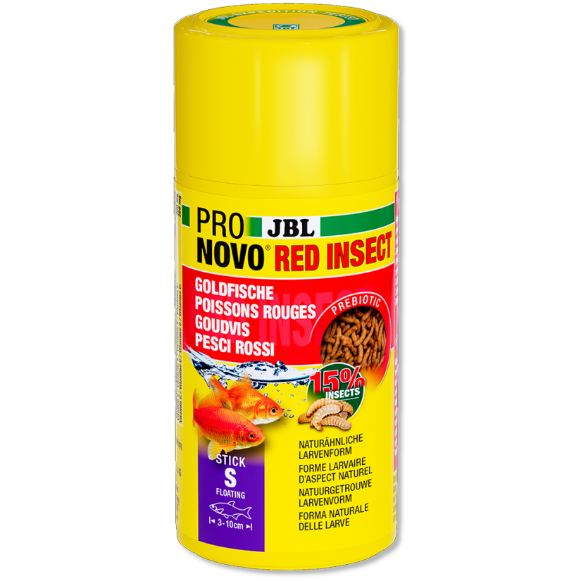 JBL - Pronovo red insect - Stick S - 100 ml - Bâtonnets pour poissons rouges de 3 à 10 cm