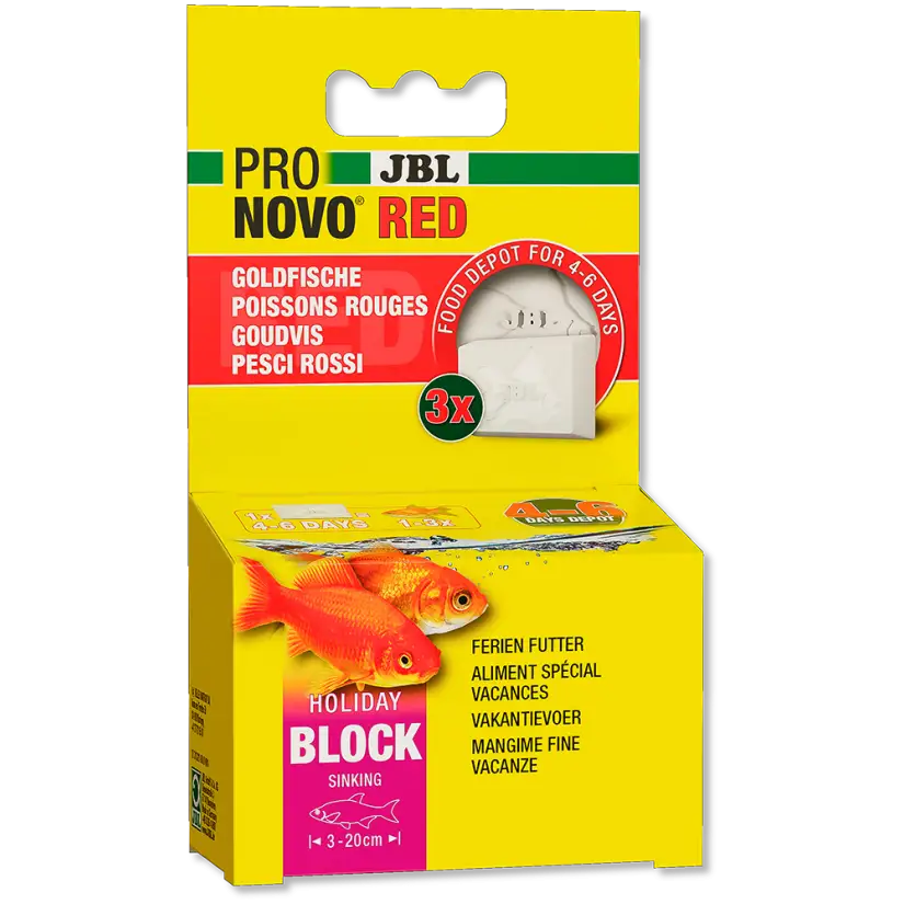 JBL - Pronovo Red Holiday - Bloc alimentaire poissons rouges