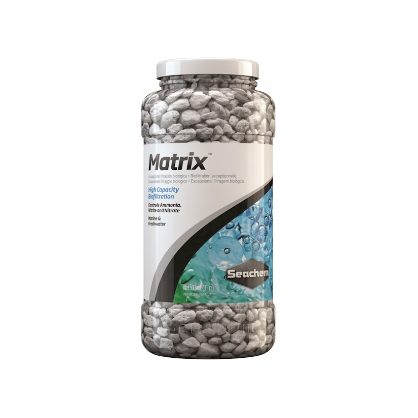 SEACHEM – Matrix 500 ml – Biologische Filterung zur Beseitigung von Nitraten, Nitriten und Ammoniak