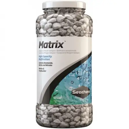 SEACHEM – Matrix 500 ml – Biologische Filterung zur Beseitigung von Nitraten, Nitriten und Ammoniak