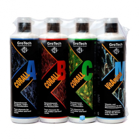 GROTECH - Corall A,B,C + VitAmino M 4x500ml Set