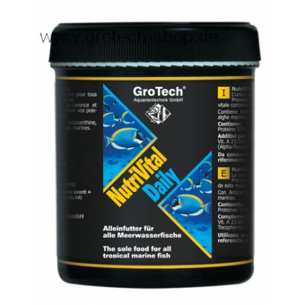 GROTECH - NutriVital Daily 0,6-0,9mm 580ml - Ração para peixes