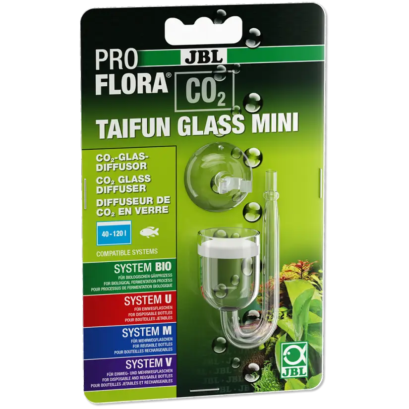 JBL - Proflora CO2 Taifun Glass Mini - Mini-diffuseur de CO2