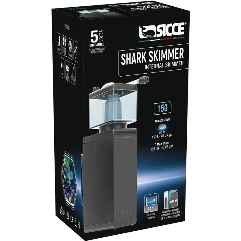 SICCE - Shark SKIMMER 150 - Ecumeur Interne jusqu'à 150l