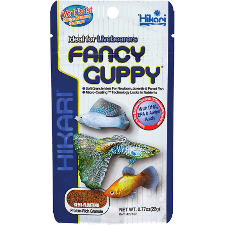 HIKARI - Fancy Guppy - 22g - Aliment pour poissons vivipares