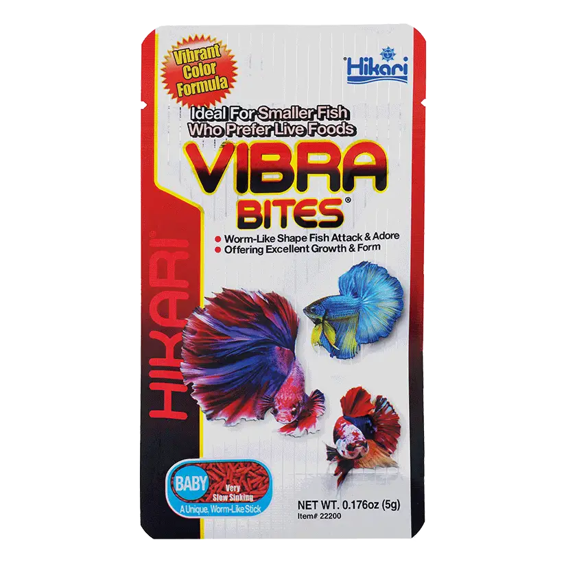 HIKARI - Vibra Bites Baby - 5g - Aliment en forme de larves