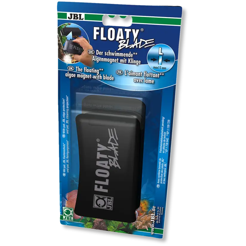 JBL - Floaty L Blade - Magnetni čistač s oštricom - Prozor 15 mm max