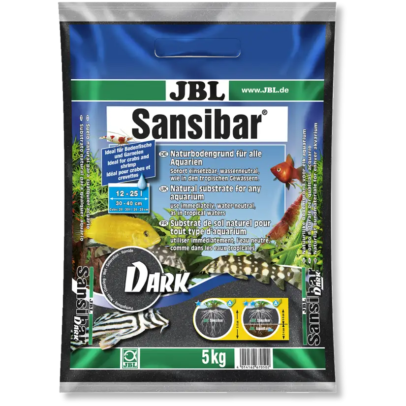 JBL - Sansibar BLACK 5kg - Schwarzer Bodengrund für Aquarien