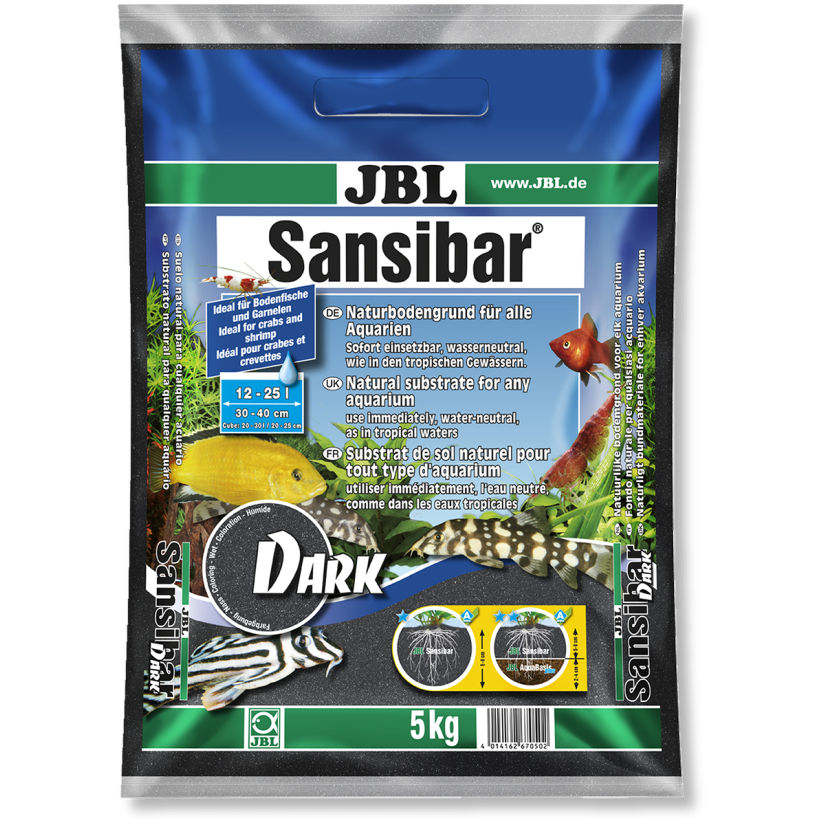 JBL - Sansibar BLACK 5kg - Substrato de terra preta para aquários