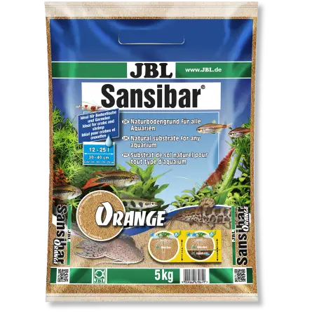 JBL - Sansibar ORANGE 5kg - 0,2, 0,6 mm - Fini substrat zemlje oranžne barve za akvarije