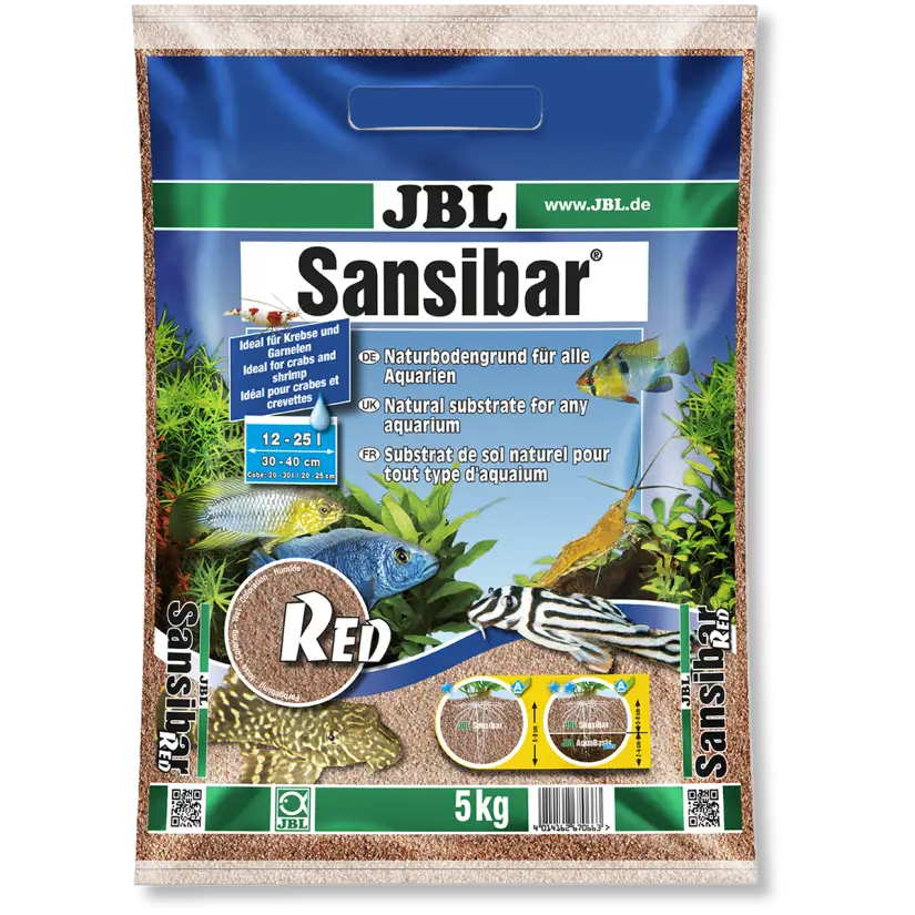 JBL - Sansibar RED 5kg - 0,2, 0,6 mm - Fina rdeča zemlja za akvarije