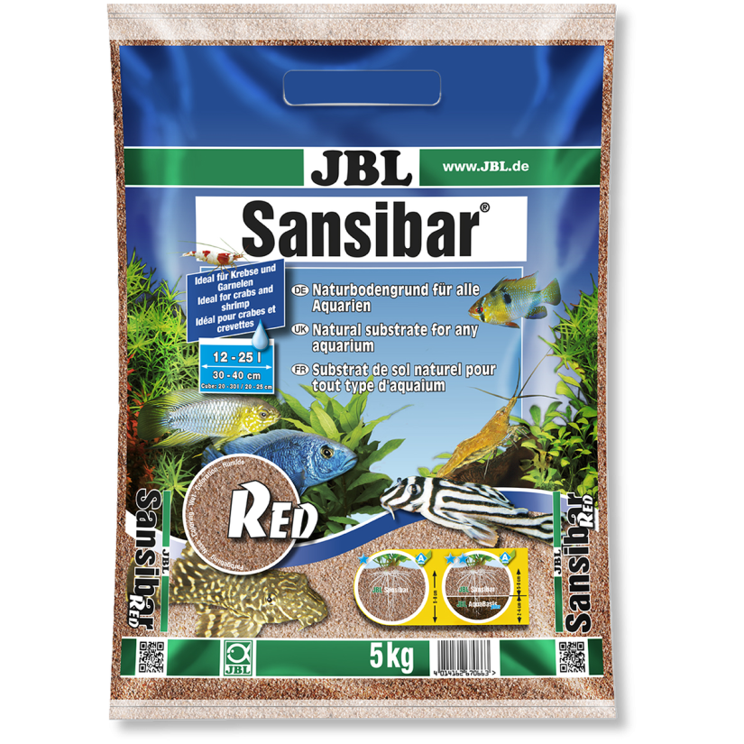 JBL - Sansibar RED 5kg - 0,2, 0,6mm - Feiner roter Bodengrund für Aquarien