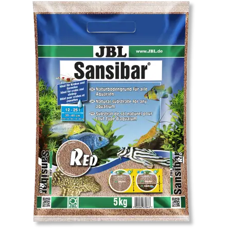 JBL - Sansibar ROOD 5kg - 0,2, 0,6mm - Fijn rood bodemsubstraat voor aquaria