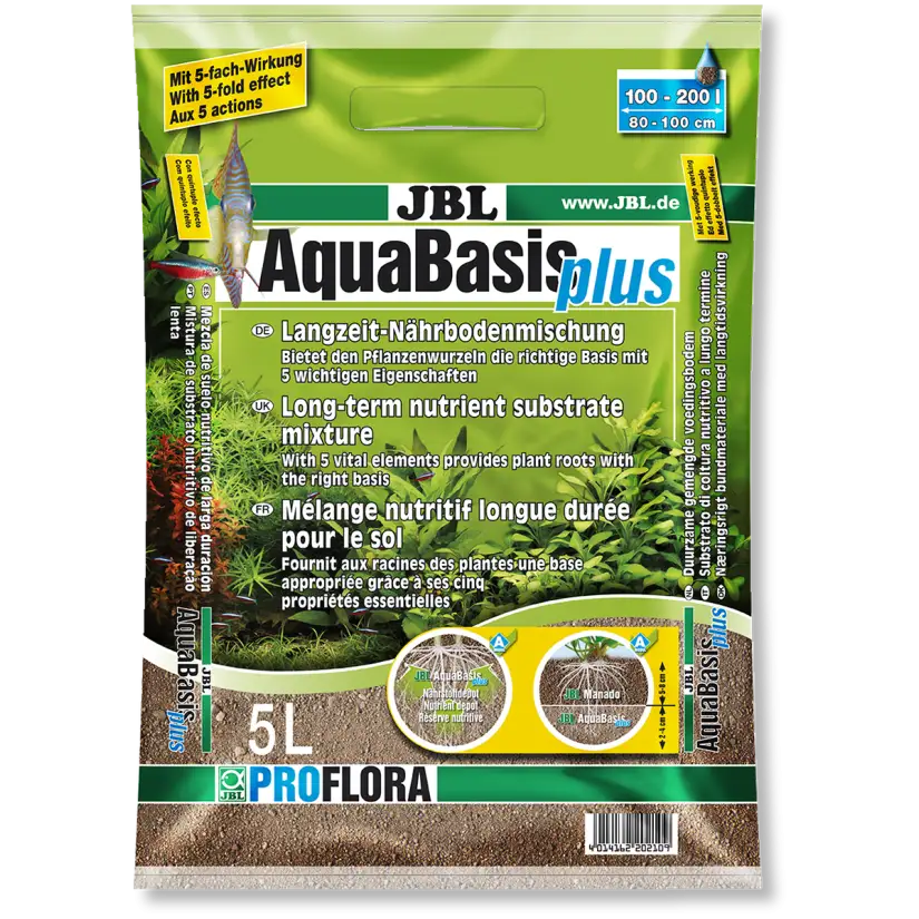 JBL - AquaBasis Plus 2,5l - Dolgotrajen hranilni substrat za sladkovodne akvarije