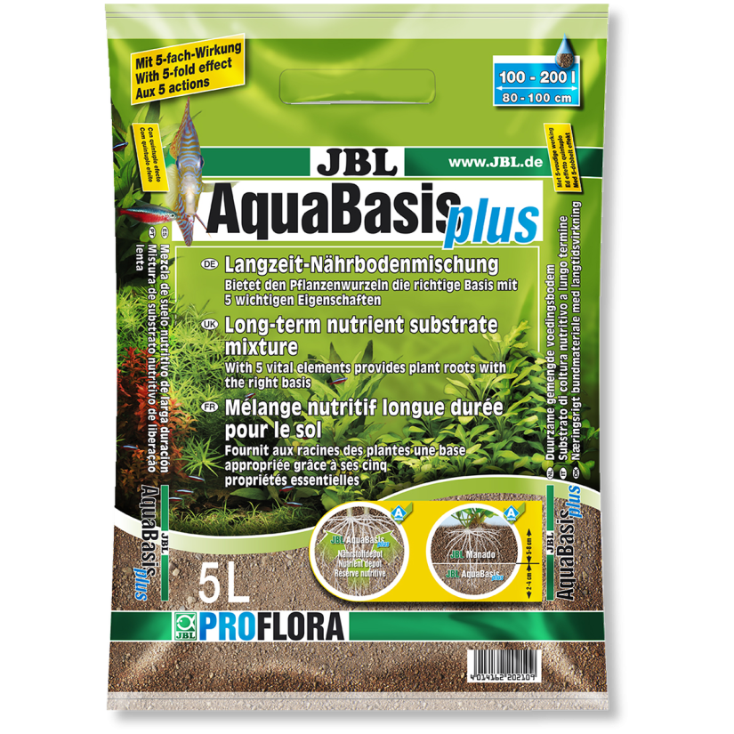 JBL - AquaBasis Plus 2.5l - Sustrato nutritivo de larga duración para acuarios de agua dulce