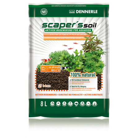 DENNERLE - Scaper's Soil 8l - Hranilni substrat za rastlinski akvarij