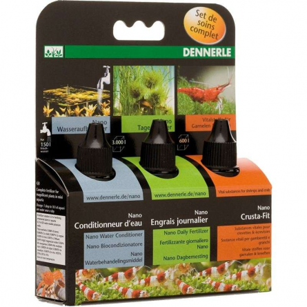 DENNERLE - Conjunto Nano Care: fertilizante, condicionador, vitaminas