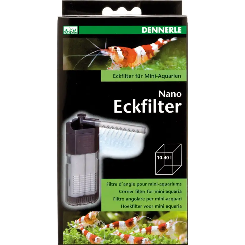 DENNERLE - Nano Eckfilter - Filter for Aquarium up to 40 L