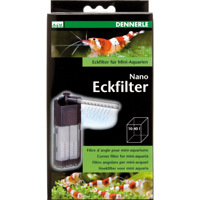 DENNERLE - Nano Eckfilter - Filter voor aquarium tot 40 L