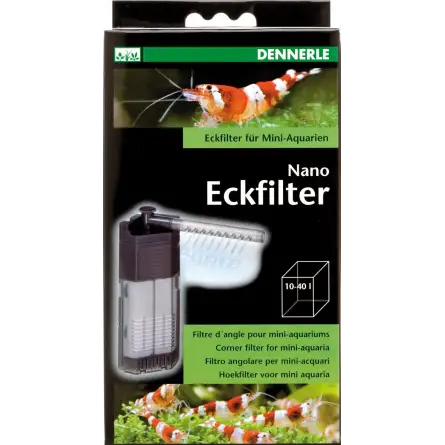 DENNERLE - Nano Eckfilter - Filtro per acquario fino a 40 L