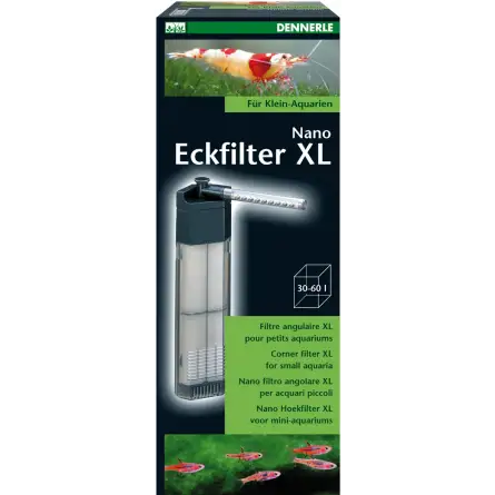 DENNERLE - Nano Eckfilter XL - Filtro ad angolo per acquari fino a 60 L