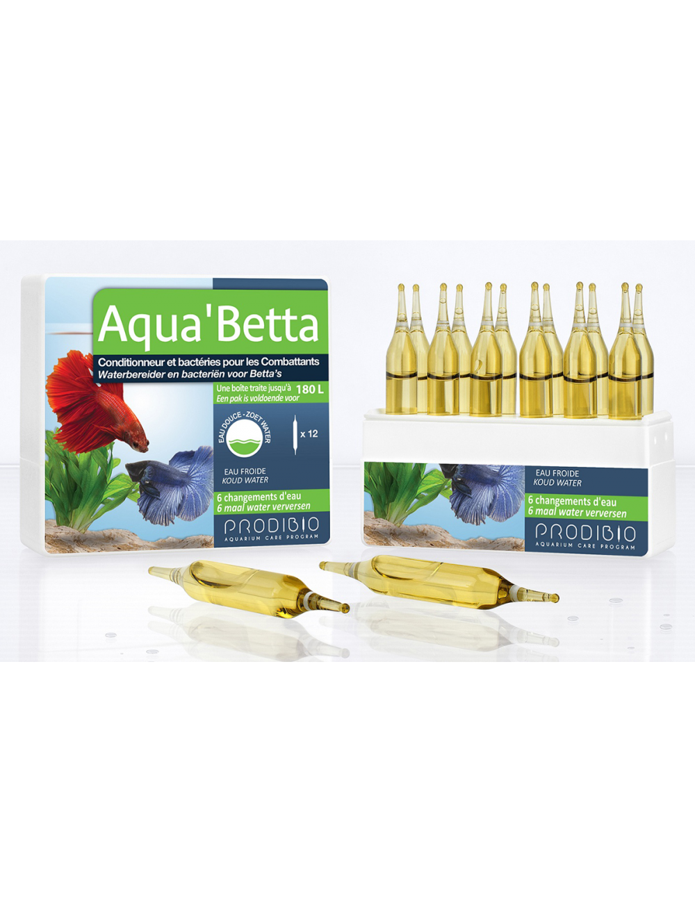 PRODIBIO - Bett'Activ 12 viales - acondicionador de agua para Fighting Fish