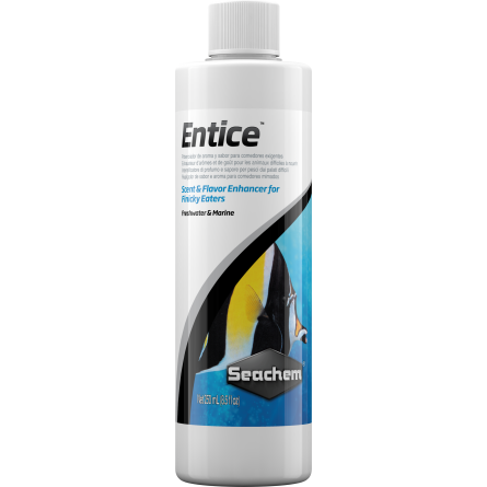 Entice™ es un potenciador de aroma y sabor totalmente natural para peces difíciles de alimentar.