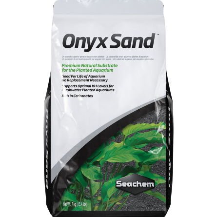 SEACHEM – Onyx Sand 7 kg – Kompletter Boden für bepflanzte Aquarien