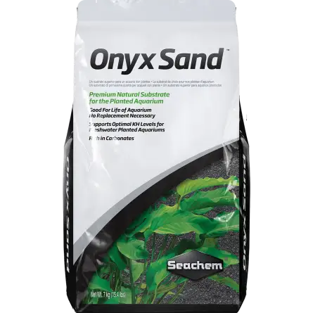 SEACHEM – Onyx Sand 7 kg – Kompletter Boden für bepflanzte Aquarien