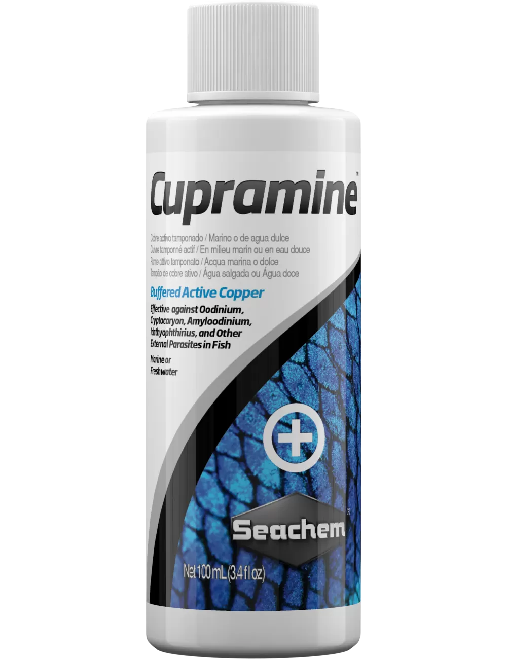 SEACHEM - Cupramine 100ml - Tratamento de cobre para parasitas externos