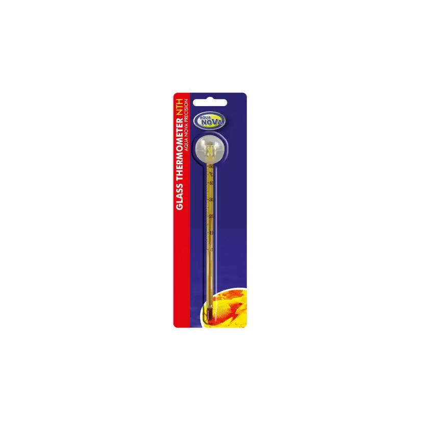 AQUA NOVA - Yellow thermometer with glass suction cup