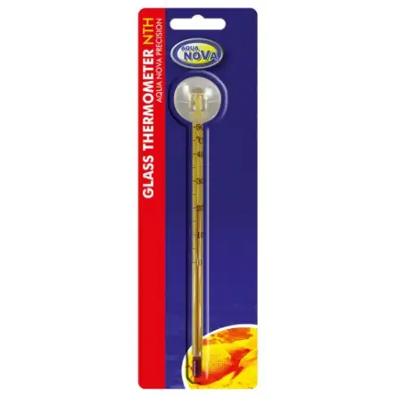 AQUA NOVA - Gelbes Thermometer mit Glassaugnapf