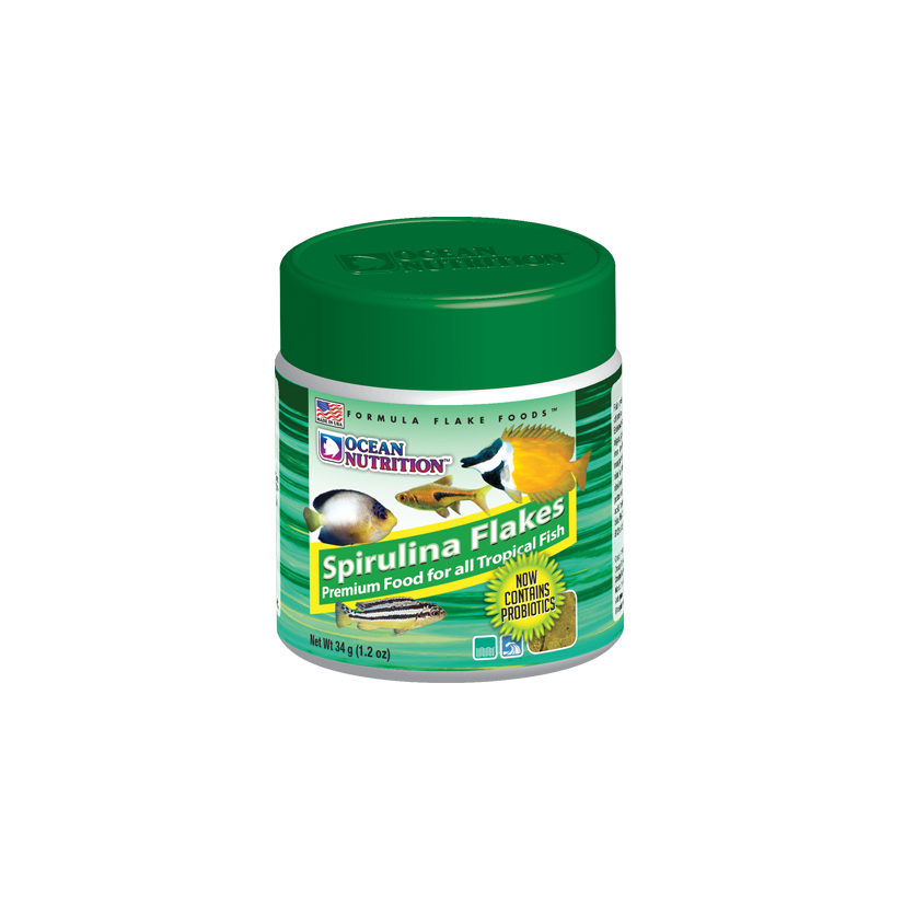 OCEAN NUTRITIONS - Copos de espirulina 34g - Copos de espirulina