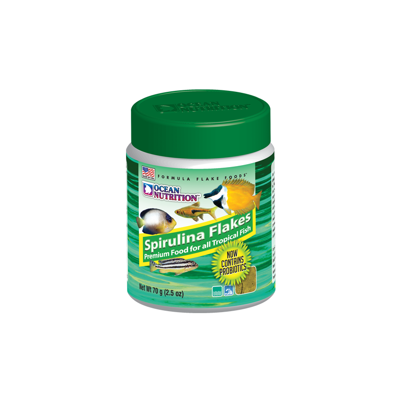 OCEAN NUTRITIONS - Copos de espirulina 70g - Copos de espirulina