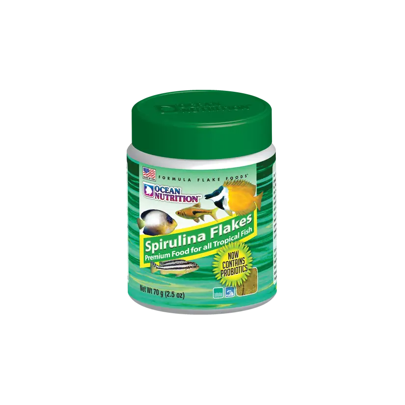 OCEAN NUTRITIONS - Copos de espirulina 70g - Copos de espirulina