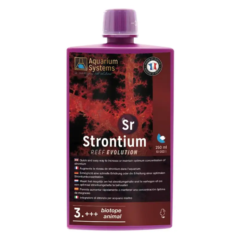 SISTEMAS DE ACUARIOS - Reef Evolution Strontium 250ml - Concentrado líquido de estroncio