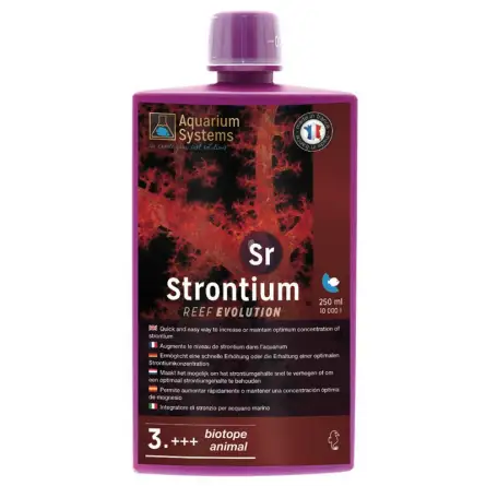 SISTEMAS DE ACUARIOS - Reef Evolution Strontium 250ml - Concentrado líquido de estroncio