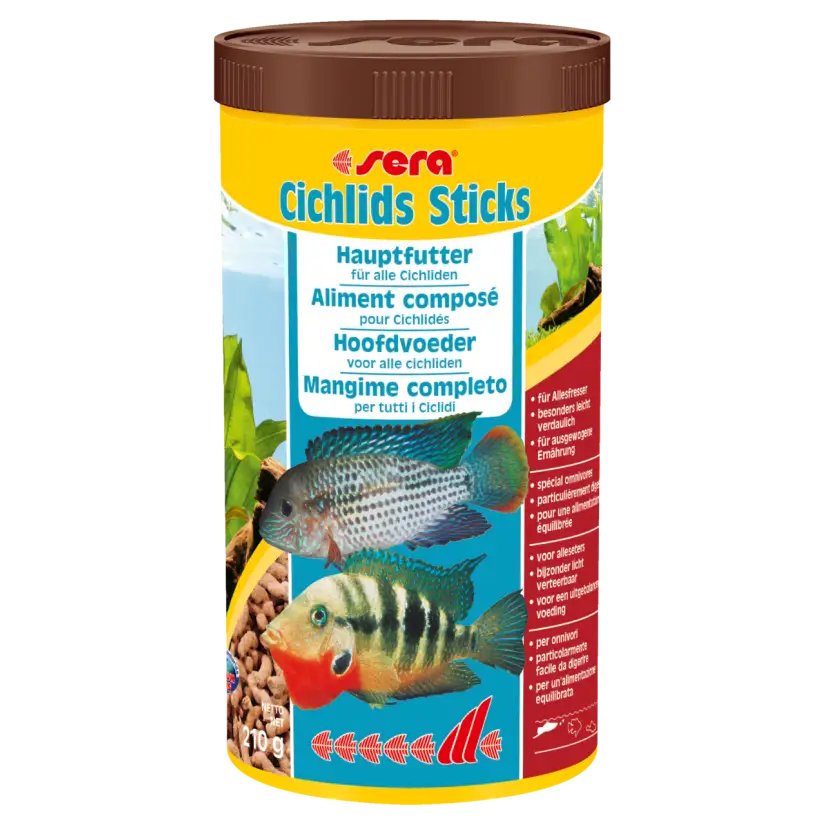 SERA - Cichlids Sticks 1000ml - Alimento completo para ciclídeos