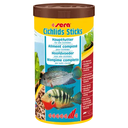 SERA - Cichlids Sticks 1000ml - Alimento completo para ciclídeos