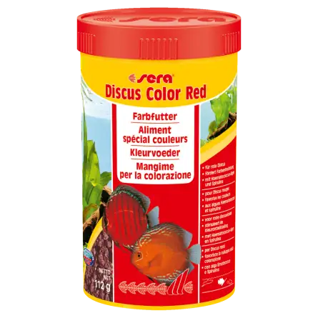 SERA - Discus Color Red 250ml - Spezielles Farbfutter für rötliche Diskusfische