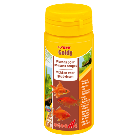 SERA - Goldy 50ml - Aliment pour poissons rouges et poissons d’eau froide