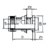 Wanddurchführung mit 40 mm Durchmesser Sicherungsmuttern zum Kleben.